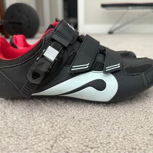 Black and White Cycling Shoes